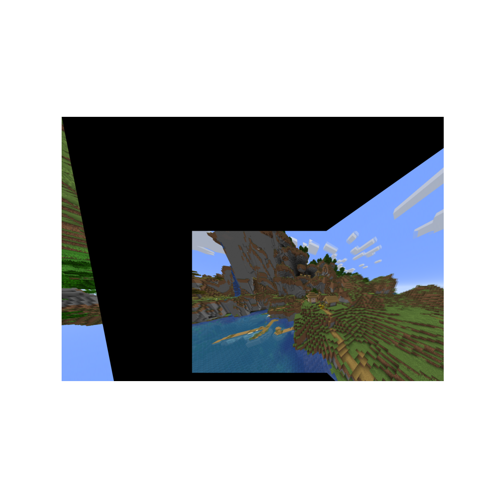 Minecraft images together blended